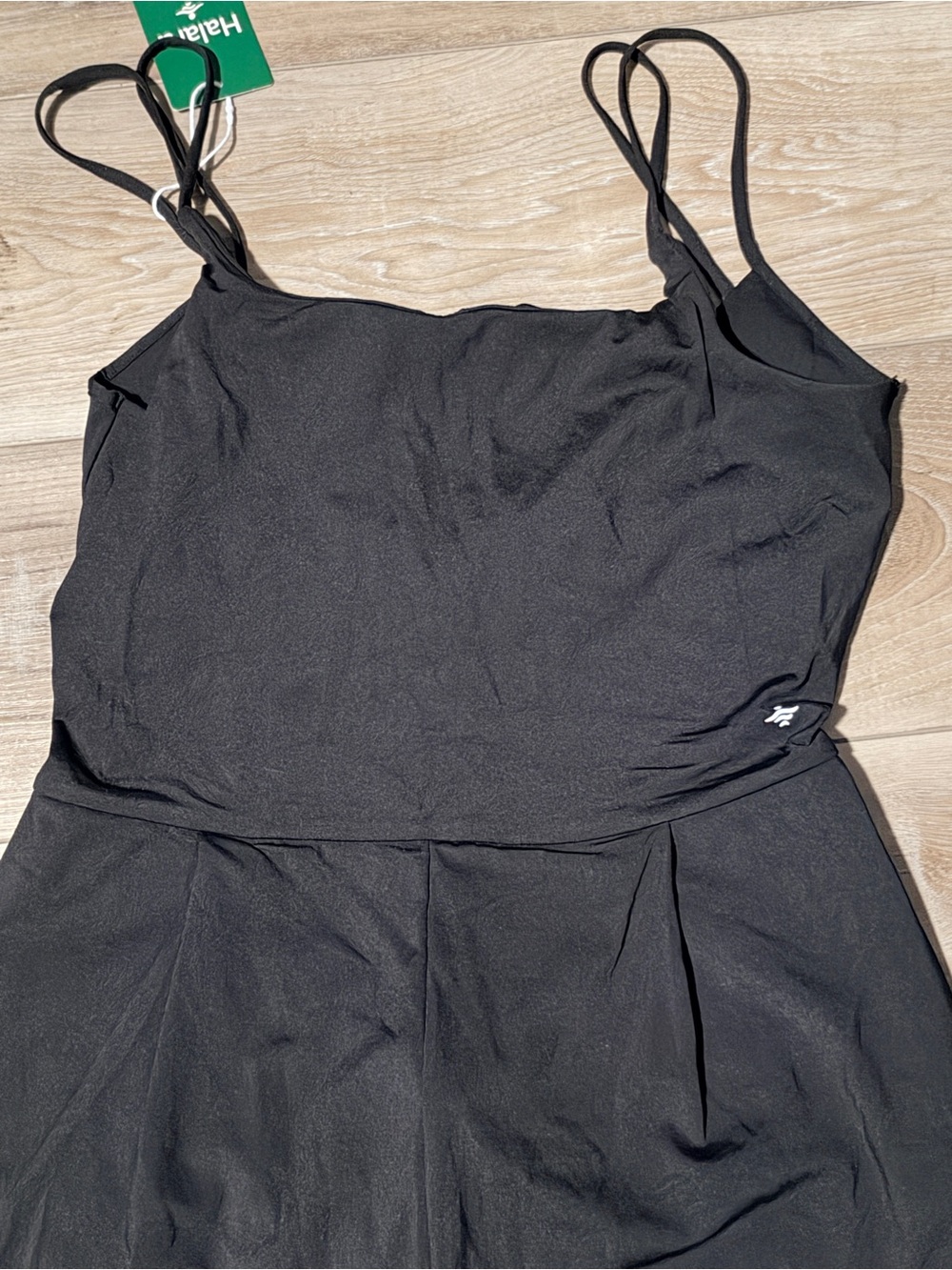 Halara Black Wide-Leg Strappy Easy Peezy Twisted Back Jumpsuit Size Large - Picture 2 of 6